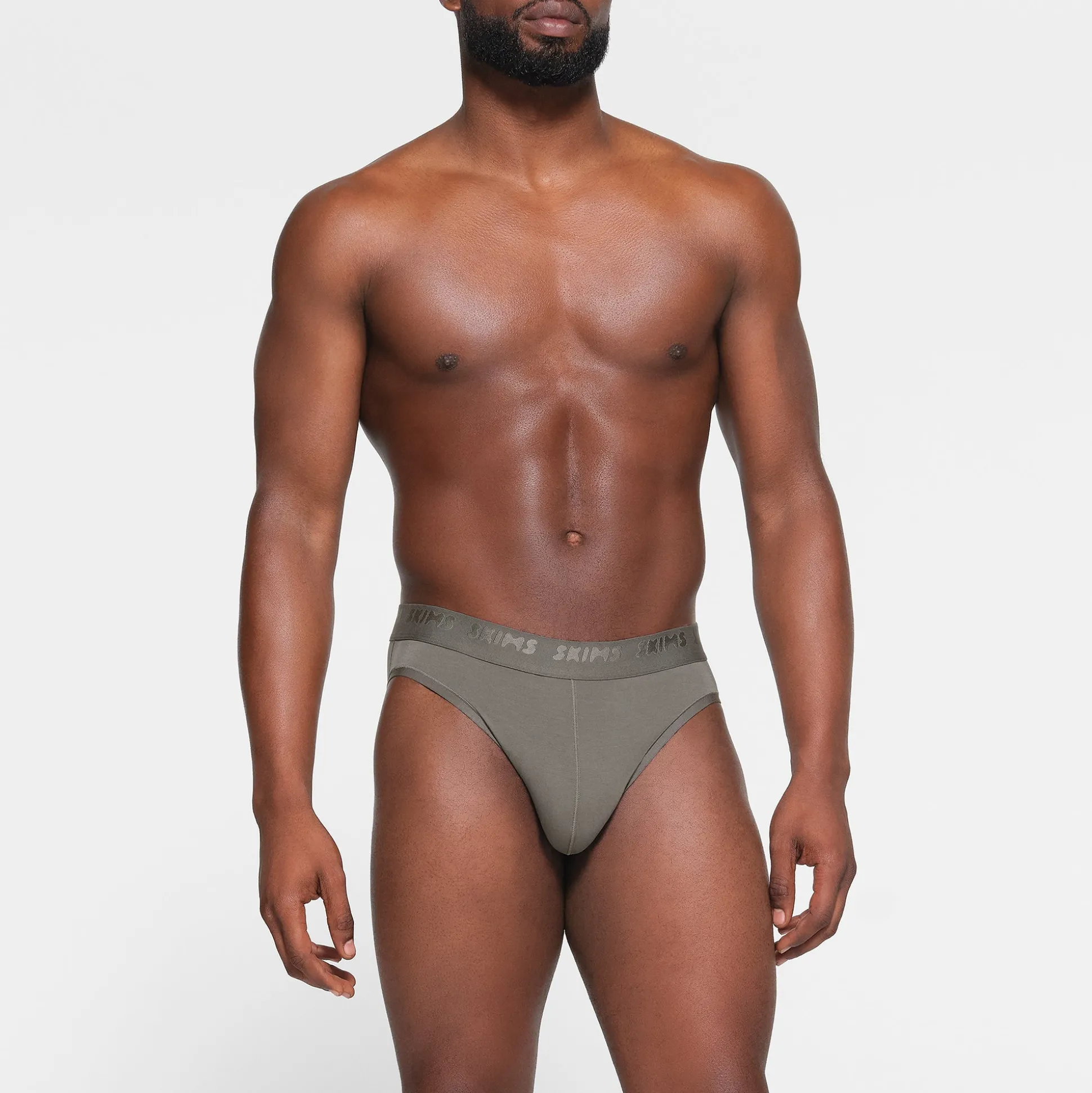 SKIMS STRETCH MENS BRIEF | GUNMETAL