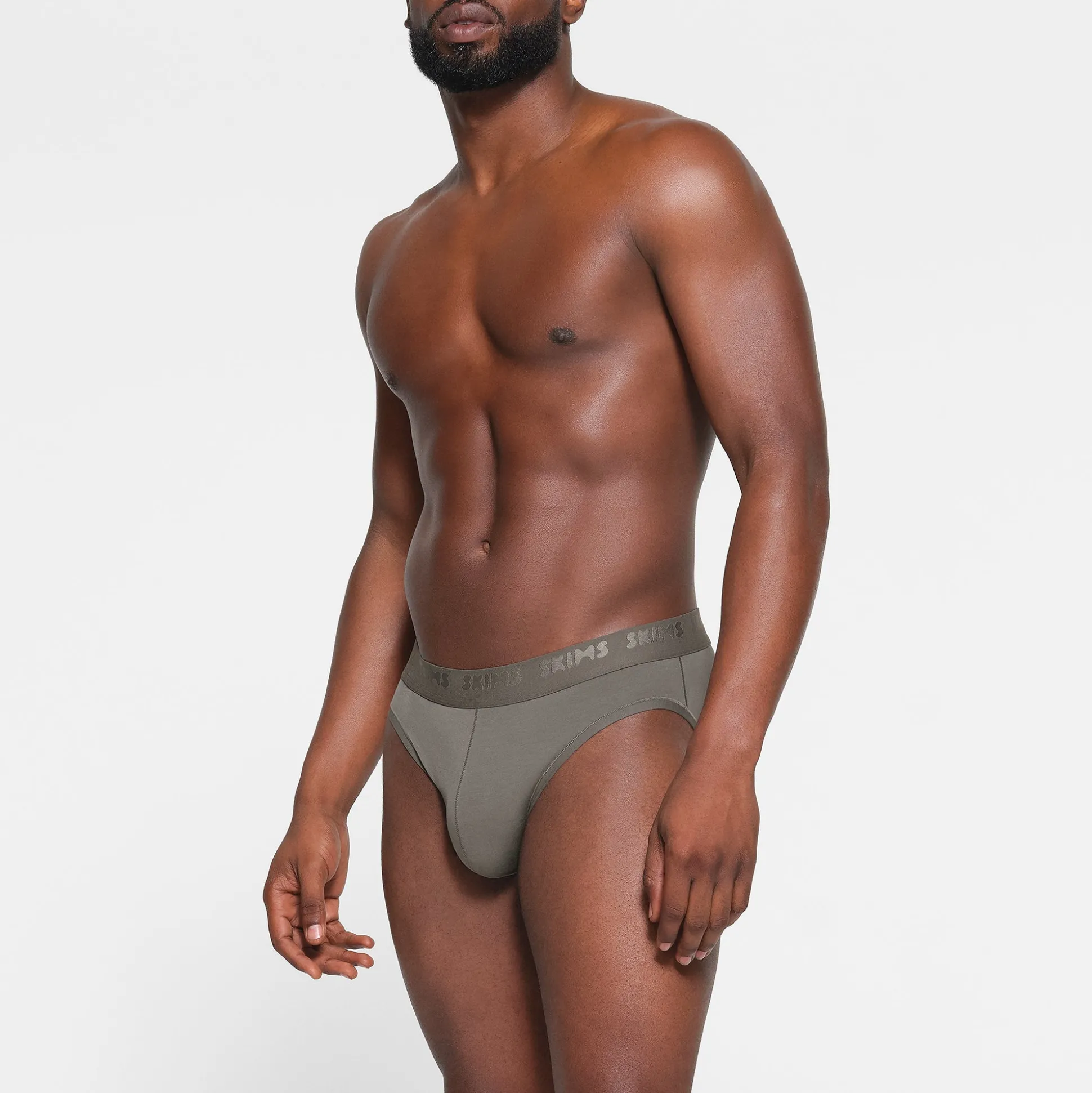 SKIMS STRETCH MENS BRIEF | GUNMETAL
