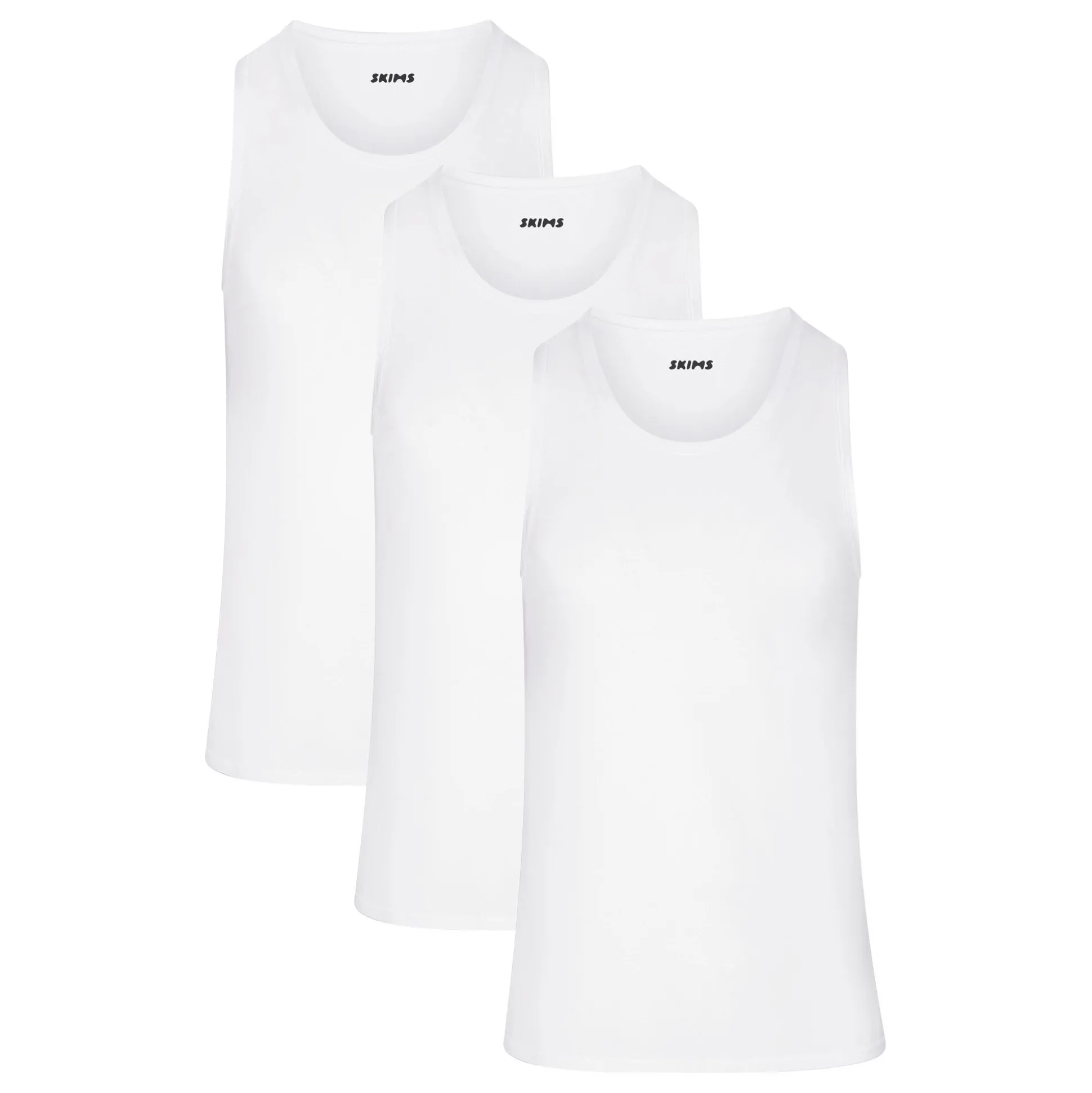 SKIMS STRETCH MENS TANK 3-PACK | CHALK