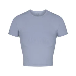 SOFT LOUNGE CROPPED T-SHIRT | SLATE
