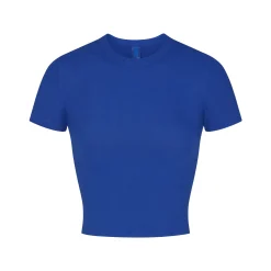 SOFT LOUNGE CROPPED T-SHIRT | COBALT
