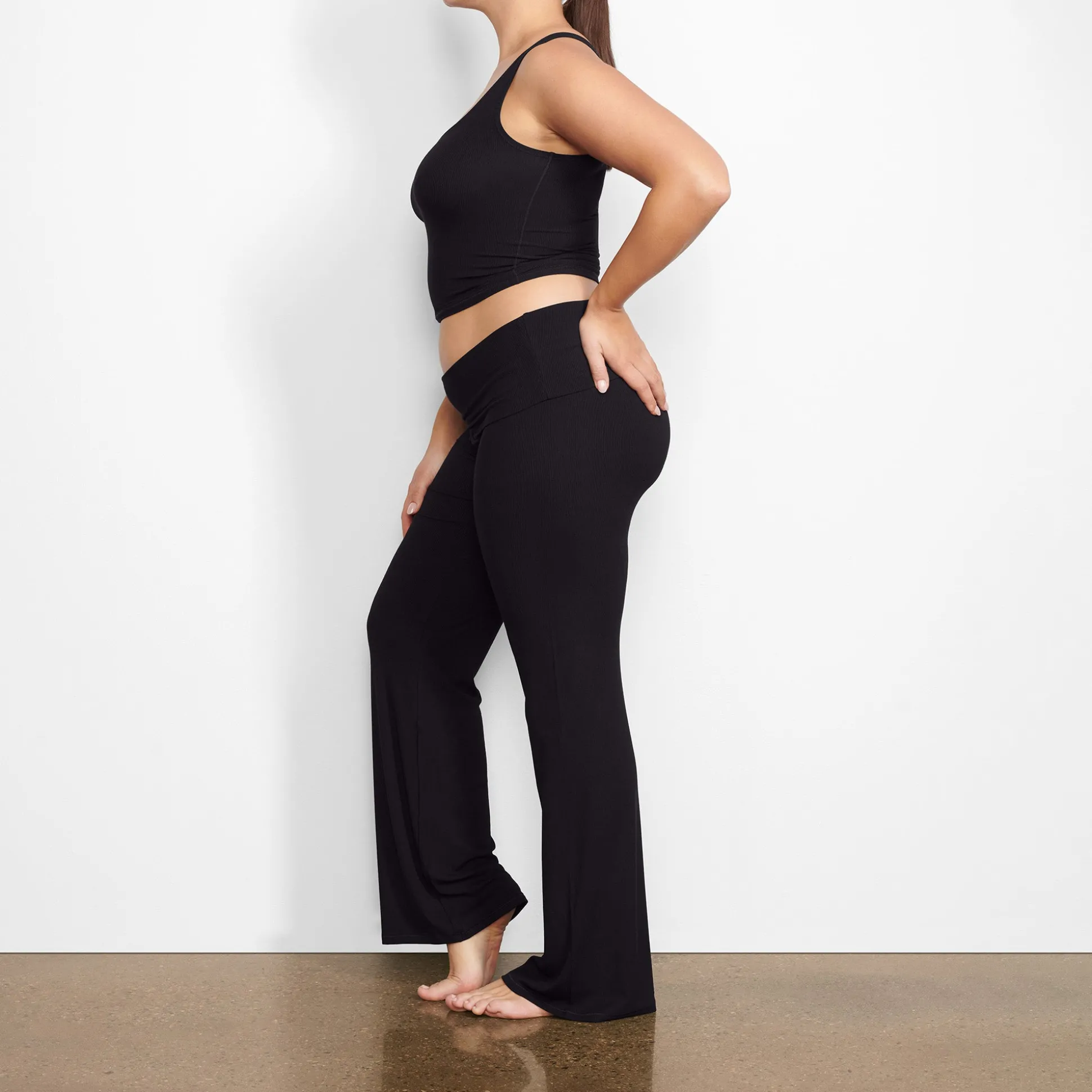SOFT LOUNGE FOLDOVER PANT | ONYX