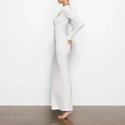 SOFT LOUNGE LONG SLEEVE DRESS | MARBLE