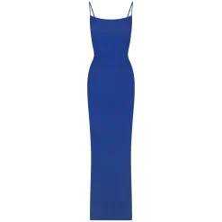 SOFT LOUNGE LONG SLIP DRESS | COBALT