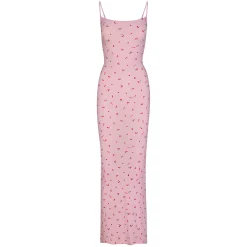 SOFT LOUNGE LONG SLIP DRESS | CHERRY BLOSSOM PRINT