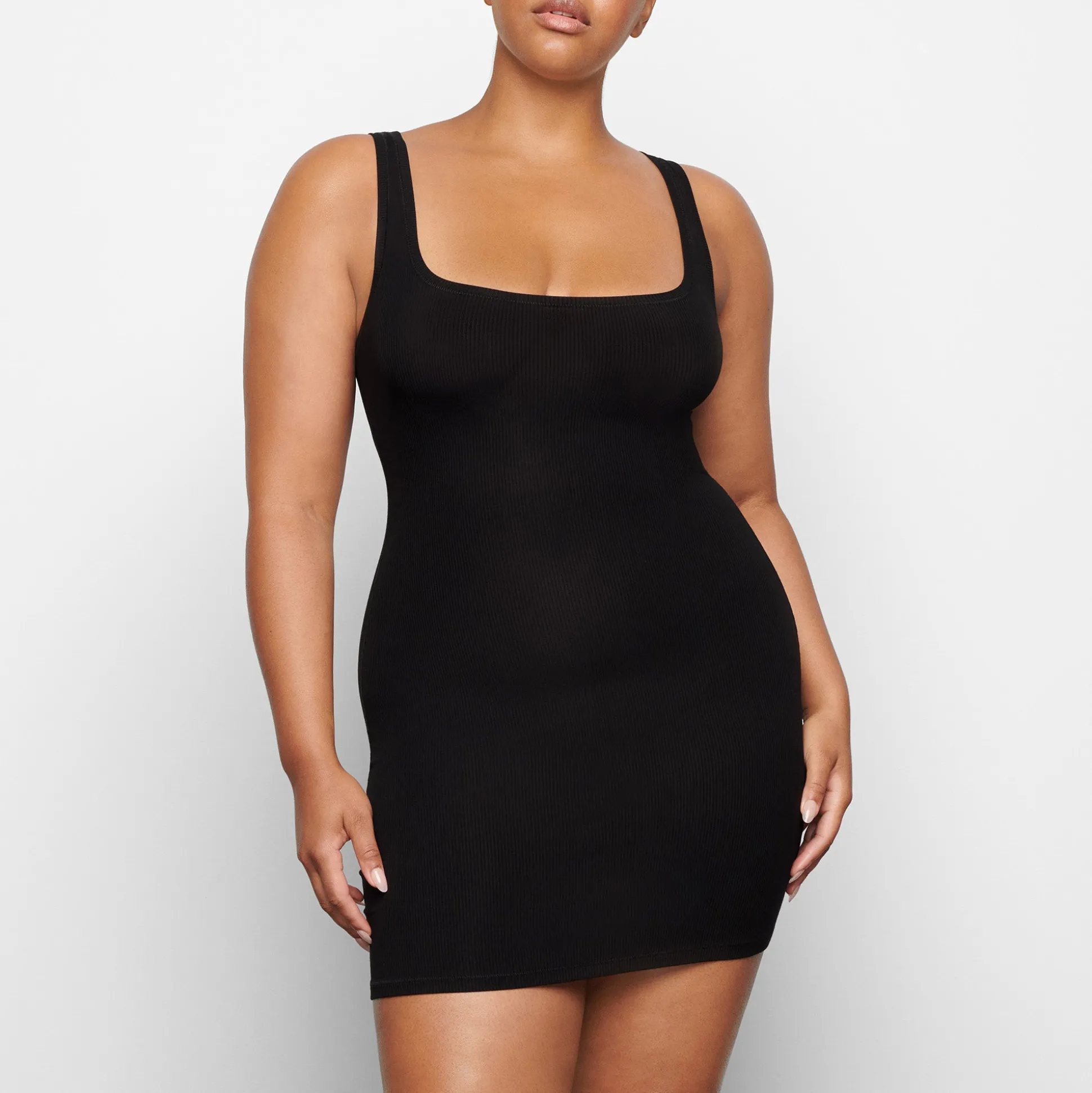 SOFT LOUNGE MINI DRESS | ONYX