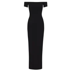 SOFT LOUNGE OFF THE SHOULDER DRESS | ONYX