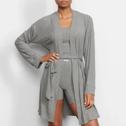 SOFT LOUNGE ROBE | HEATHER GREY