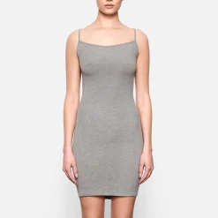 SOFT LOUNGE SLIP DRESS | HEATHER GREY