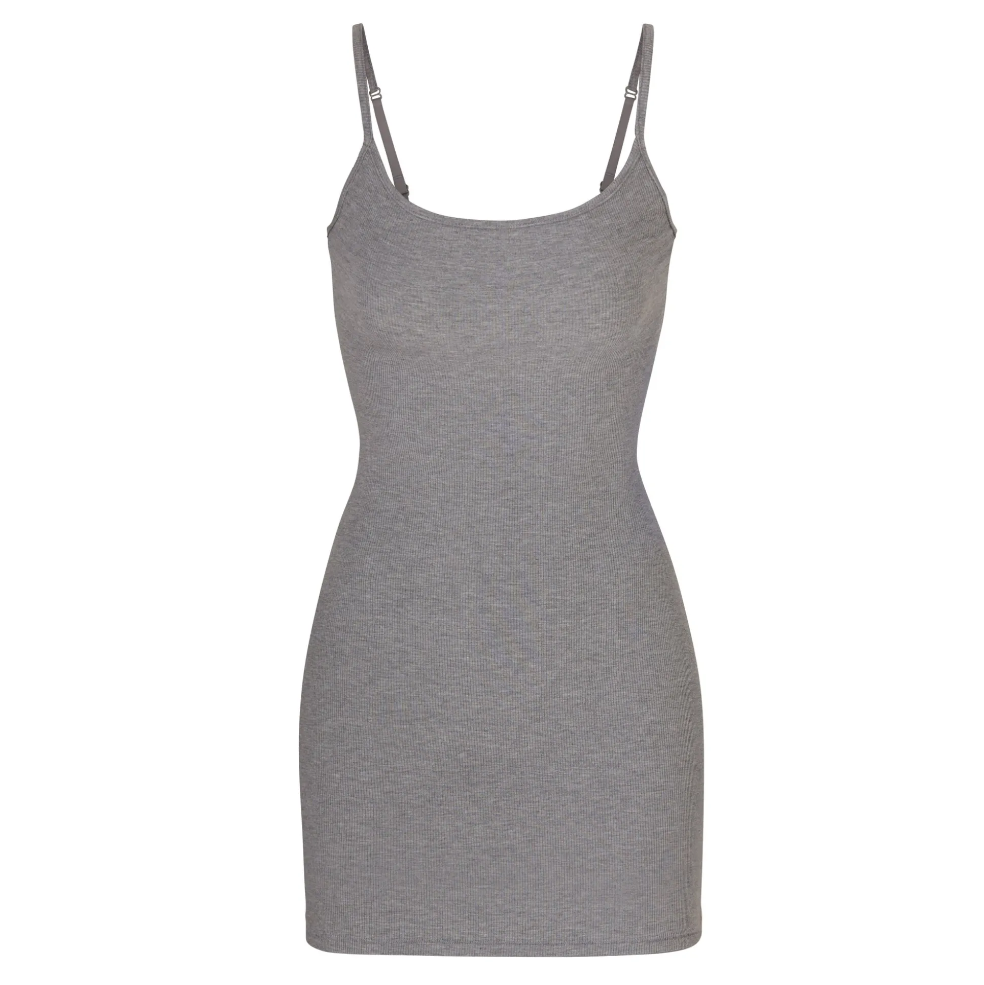 SOFT LOUNGE SLIP DRESS | HEATHER GREY