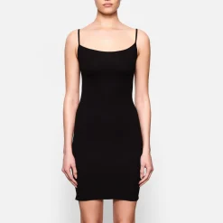 SOFT LOUNGE SLIP DRESS | ONYX
