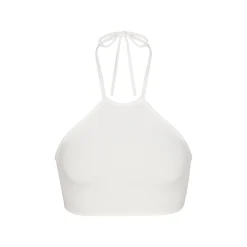 SOFT LOUNGE SUPER CROPPED HALTER TOP | MARBLE