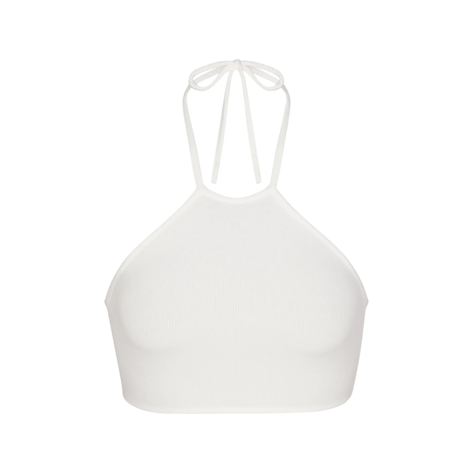 SOFT LOUNGE SUPER CROPPED HALTER TOP | MARBLE