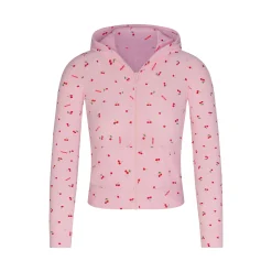 SOFT LOUNGE ZIP UP HOODIE | CHERRY BLOSSOM PRINT