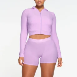 SOFT LOUNGE ZIP UP HOODIE | SUGAR PLUM