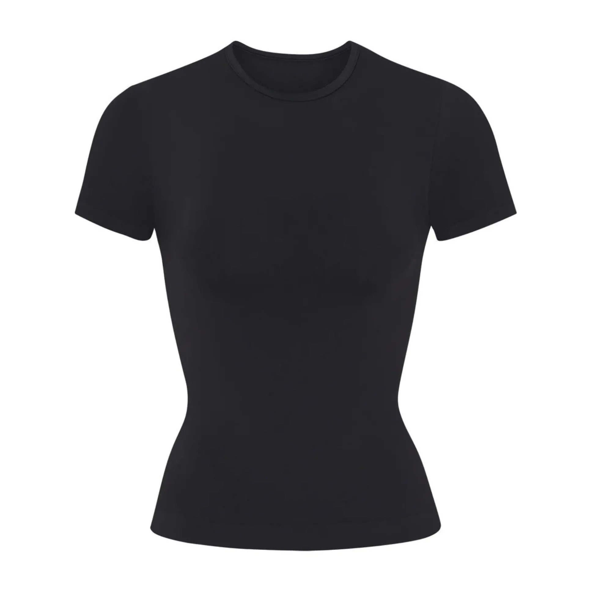SOFT SMOOTHING SEAMLESS T-SHIRT | ONYX