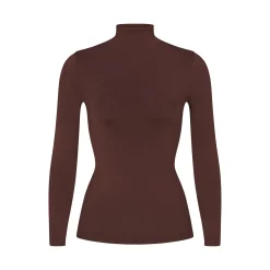 SOFT SMOOTHING SEAMLESS TURTLENECK TOP | COCOA