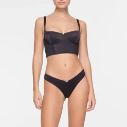 STRETCH SATIN CORSET | ONYX