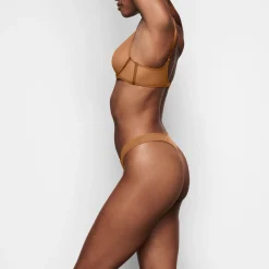 ULTRA FINE MESH SCOOP BRA | BRONZE