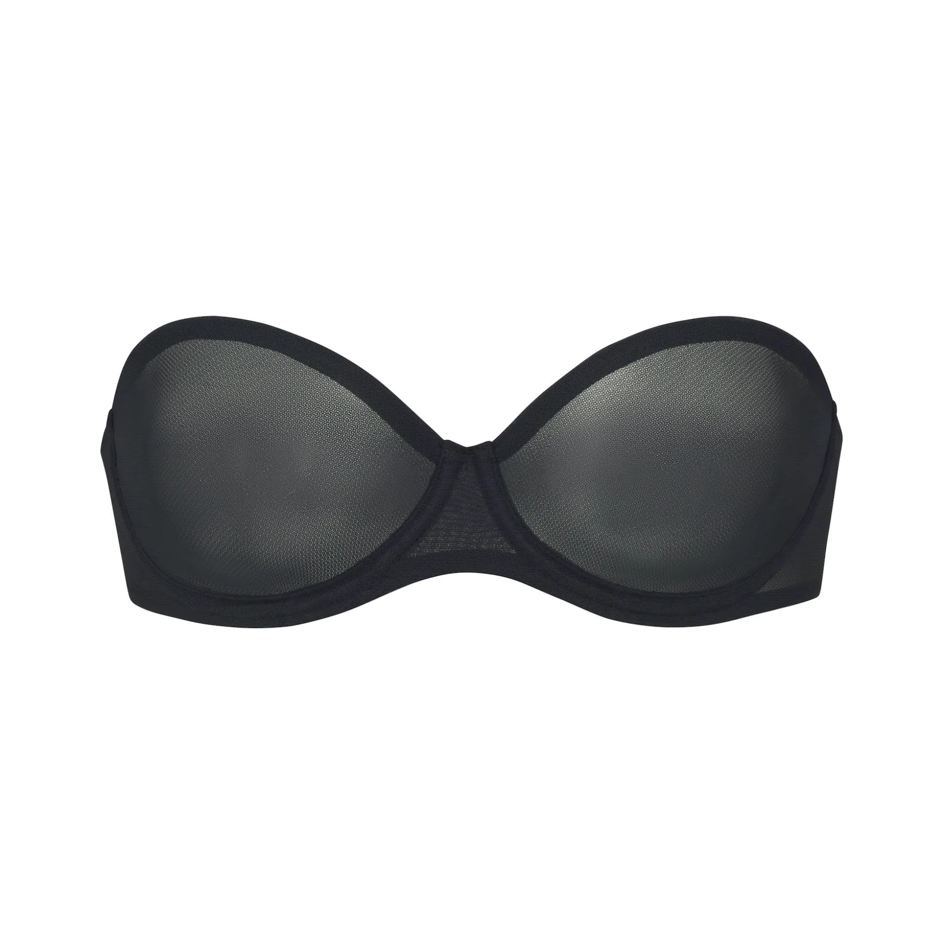 ULTRA FINE MESH STRAPLESS BRA | ONYX