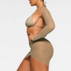 WARP KNIT COVER UP SHRUG | DESERT