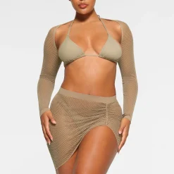 WARP KNIT COVER UP SHRUG | DESERT
