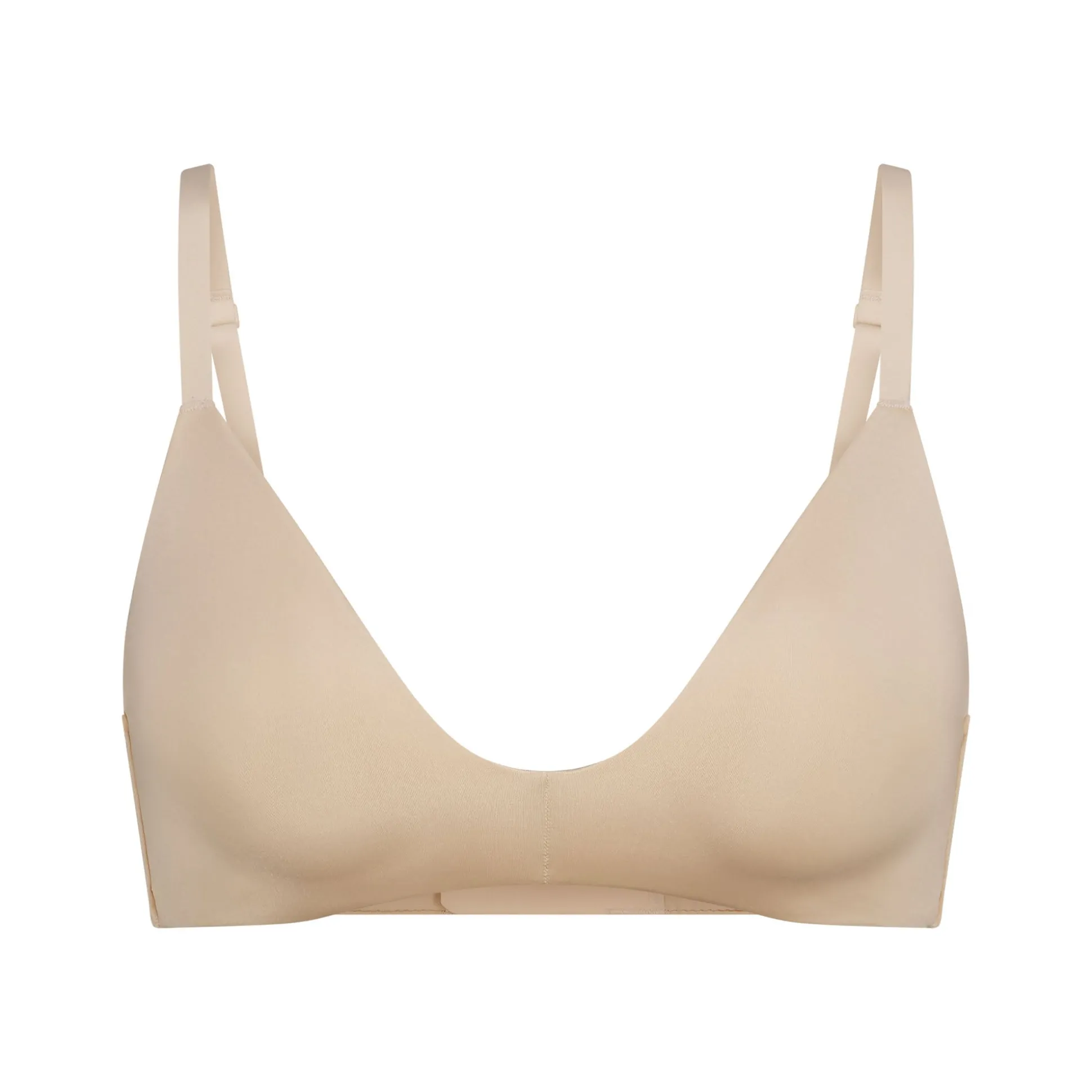 WIRELESS FORM T-SHIRT DEMI BRA | SAND